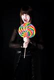 Vampire girl with lollipop