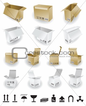 shipping box vector and Box