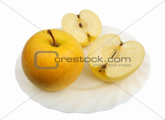 Yellow apples, isolated