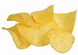 Chips on a white background