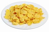 cornflakes in a white plate