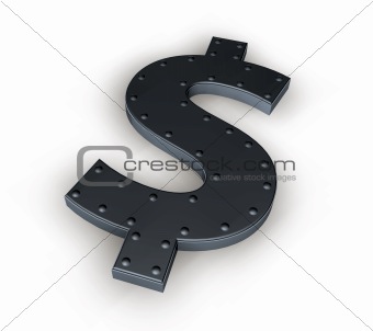 metal dollar symbol