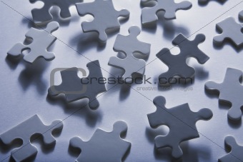 Jigsaw Piece with Dramatic Light