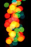 Color christmas lights on the tree