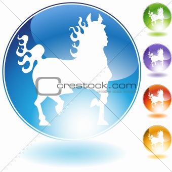 Fire Horse Crystal Icon