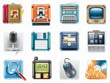 Vector universal square icons. Part 3 (white background)