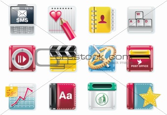 Vector universal square icons. Part 4 (white background)