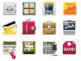 Vector universal square icons. Part 6. Banking (white background)