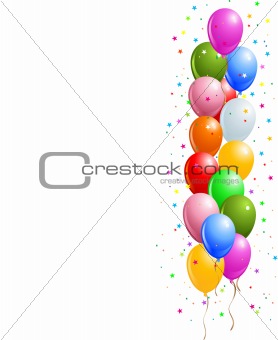 Colorful Balloons in line