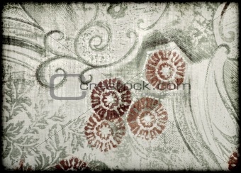 abstract floral style old paper