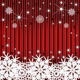 vector illustration of a striped Christmas background with a snowflakes