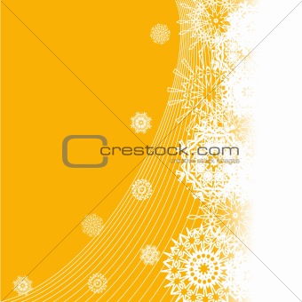 vector illustration of winter background with the snowflakes