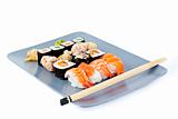 Set of sashimi on plate