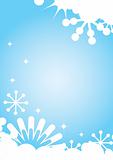 Christmas and New Year's background with snowflakes