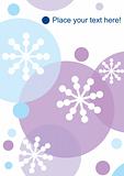 Winter background with snowflakes and space for your text
