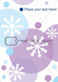 Winter background with snowflakes and space for your text