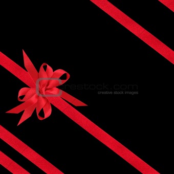 Red Satin Bow and Ribbons