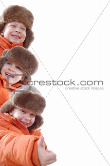 orange winter team family