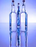 Bottles in blue