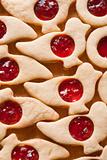 closeup of traditional czech christmas pastry with marmelade