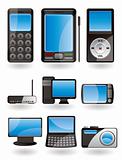 Hi-tech equipment icons