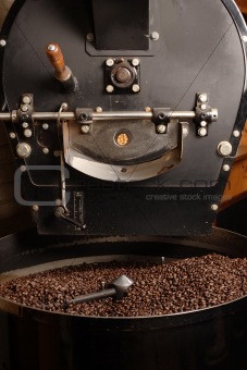 Roaster cooling coffee beans