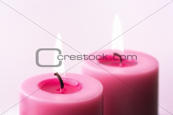 Two pink candles
