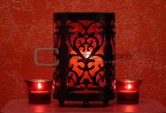 Red candlelight