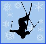 winter game button freestyle skiing
