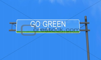 go green road sign