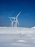 Snow and wind turbines