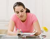 Young Woman Doing Homework