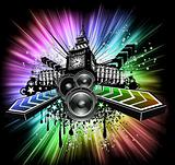 Abstract DJ Disco Background