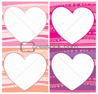 The Valentine's day. vector card set.