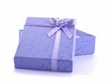 isolated small present box in white