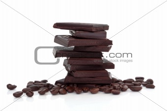 Dark Chocolate and Coffee Beans