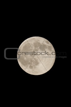 full moon against dark sky at night