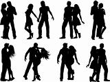 Couple silhouettes