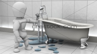 plumber fixing a leak