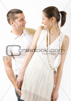  smiling young couple in love
