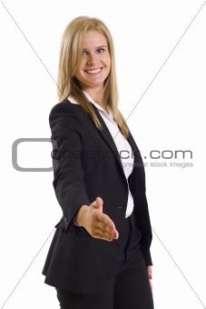 Business woman handshake