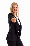  business woman pointing her finger