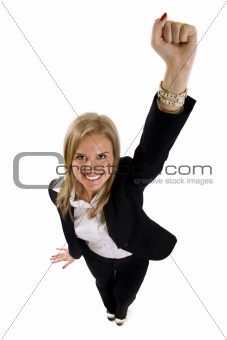 woman with her arms in the air
