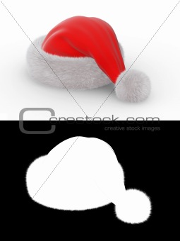 Santa's hat series (isolated hat with alpha channel for fur element)