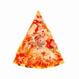 Fresh pizza slice isolated