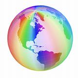 colorful globe frame