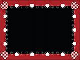 Valentine Frame or Tag With Gingham Hearts