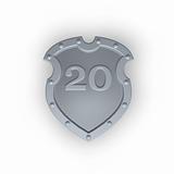 shield with number twenty