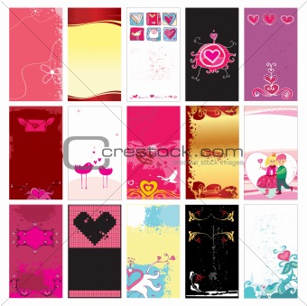 Valentin`s day cards templates