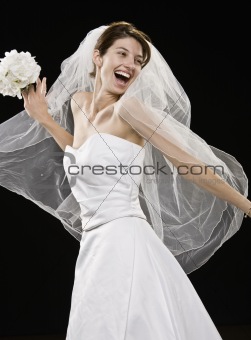 Young Woman in Wedding Dress
